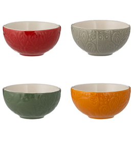 Mason Cash Ceramic PREP Bowls, IN THE FOREST, Set of 4-micr and dish safe*