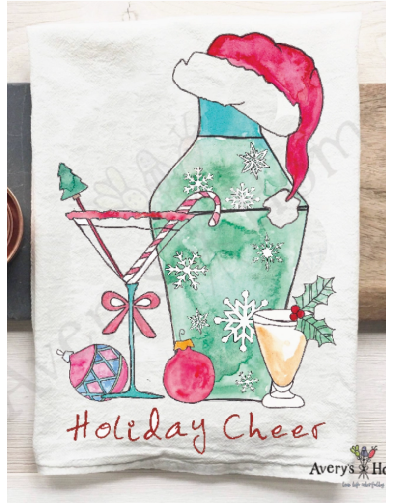 Holiday Dish Towel, "Holiday Cheer"