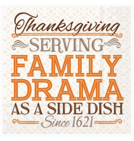 Boston International Fall Cocktail Napkins, Family Drama, 20x