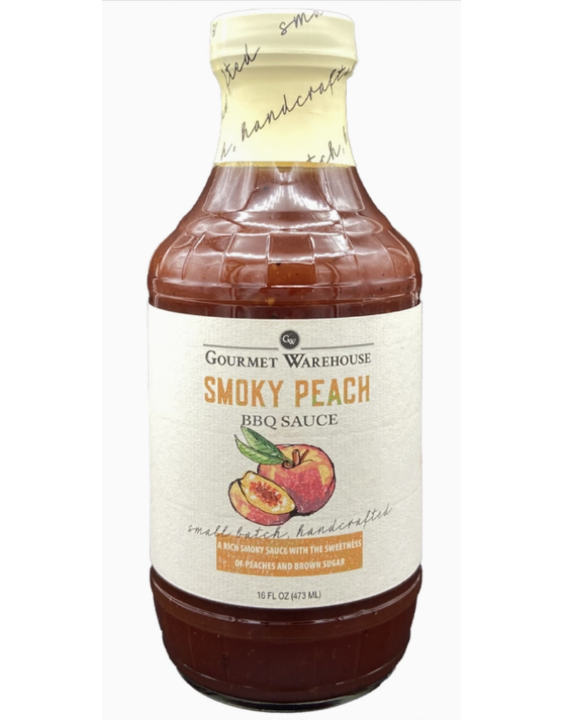 Gourmet Warehouse Smoky Peach BBQ Sauce, 16oz