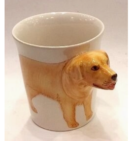 Golden/Lab Dog Mug, 3D