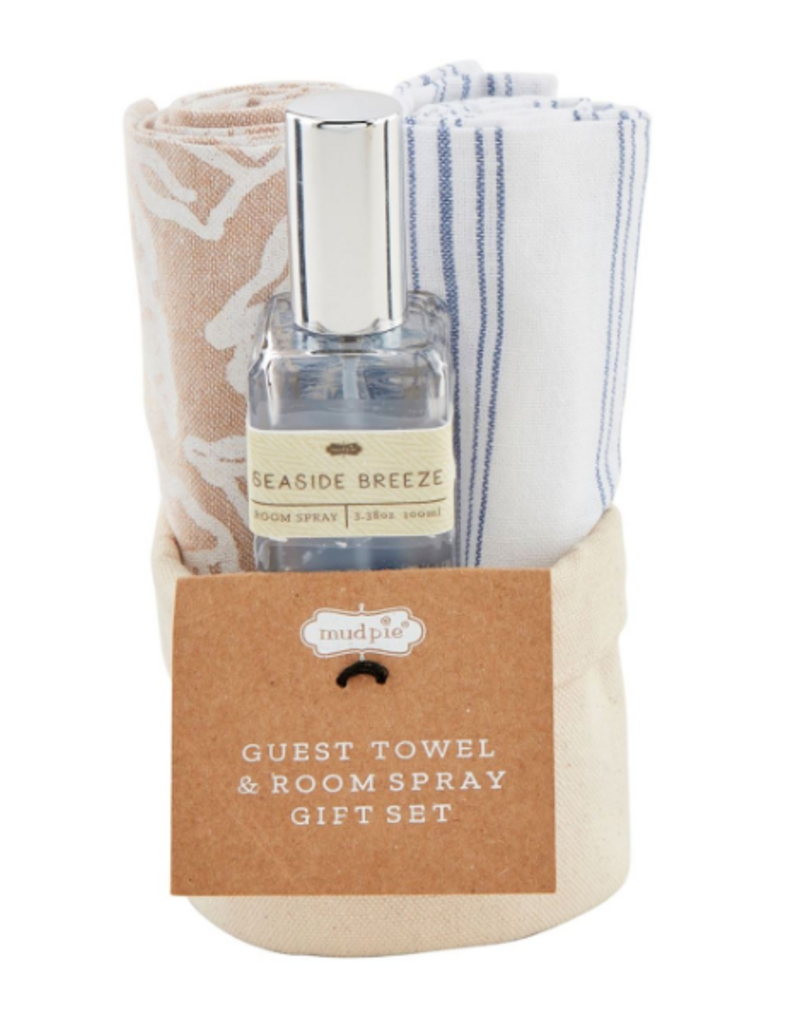 Mudpie SHELL Room Spray /2 Towel Set