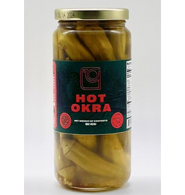Marsh Hen Mill HOT Pickled Okra, 16oz