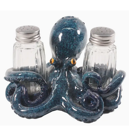 Blue Octopus Salt & Pepper Set