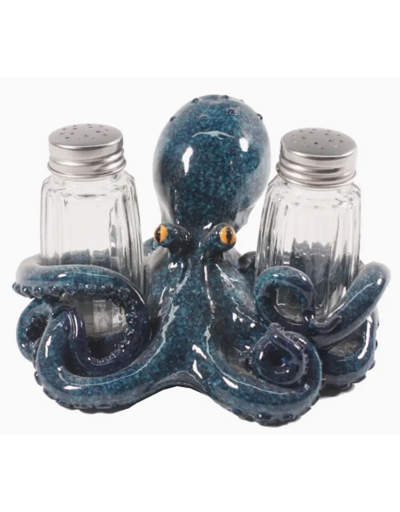 CB Home Blue Octopus Salt & Pepper Set