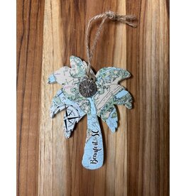Ornament, Palm Tree with Beaufort Map