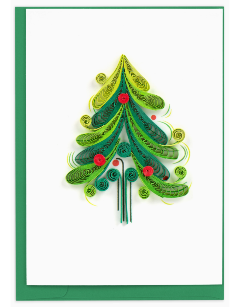 Holiday MINI Gift Enclosure Card, Quill - Christmas Tree, 2.5x3.5"