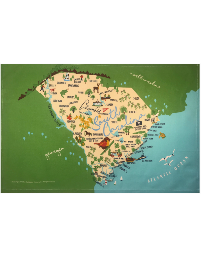 GalleyWare Kitchen Towel, South Carolina Map*