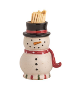 Mudpie Holiday Farm Christmas Toothpick Holder, SNOWMAN