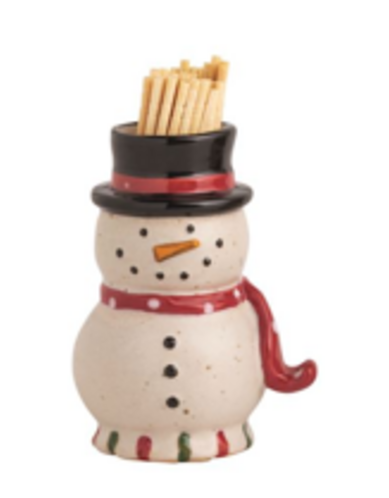 Mudpie Holiday Farm Christmas Toothpick Holder, SNOWMAN