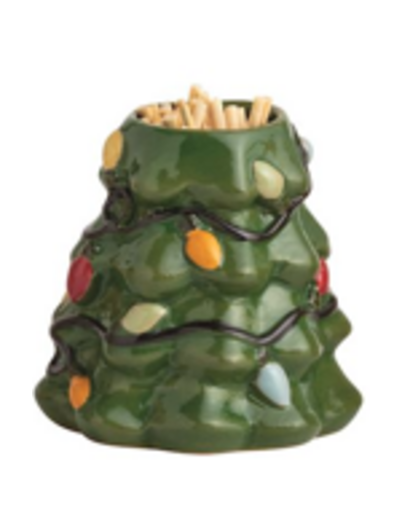 Mudpie Holiday Farm Christmas Toothpick Holder, TREE