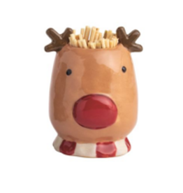 Mudpie Holiday Farm Christmas Toothpick Holder, REINDEER