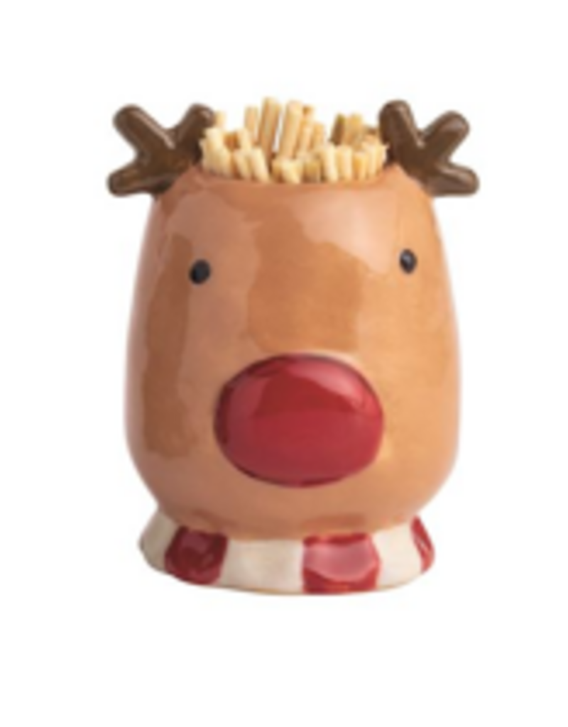 Mudpie Holiday Farm Christmas Toothpick Holder, REINDEER