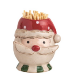 Mudpie Holiday Farm Christmas Toothpick Holder, SANTA