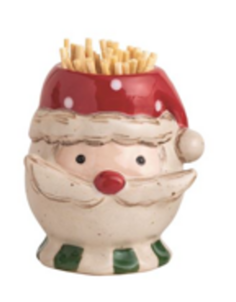 Mudpie Holiday Farm Christmas Toothpick Holder, SANTA