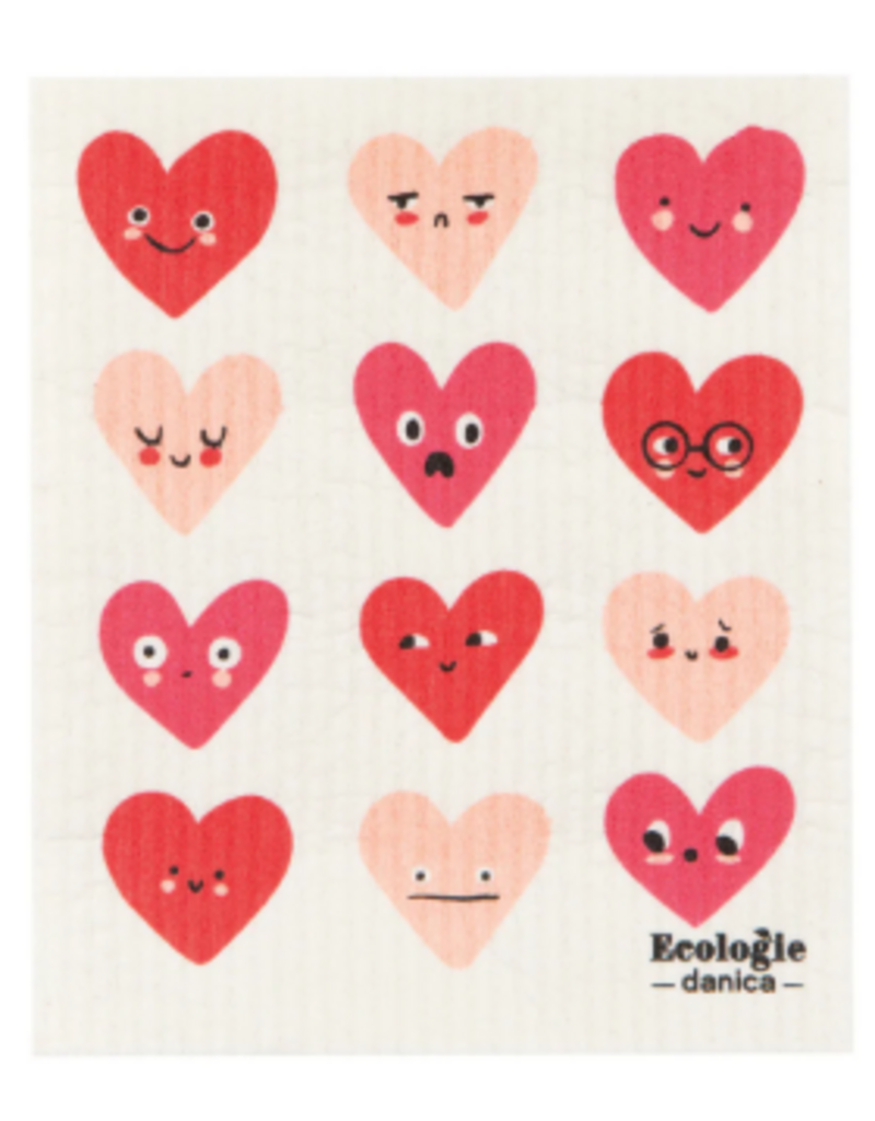 Now Designs Valentine Swedish Dish Cloth Hearts