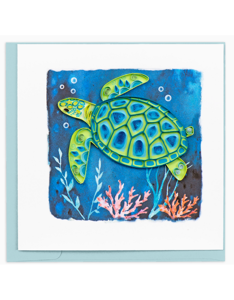 Quilling Card Greeting Card, Quill - Everyday, Sea Turtle, 6x6