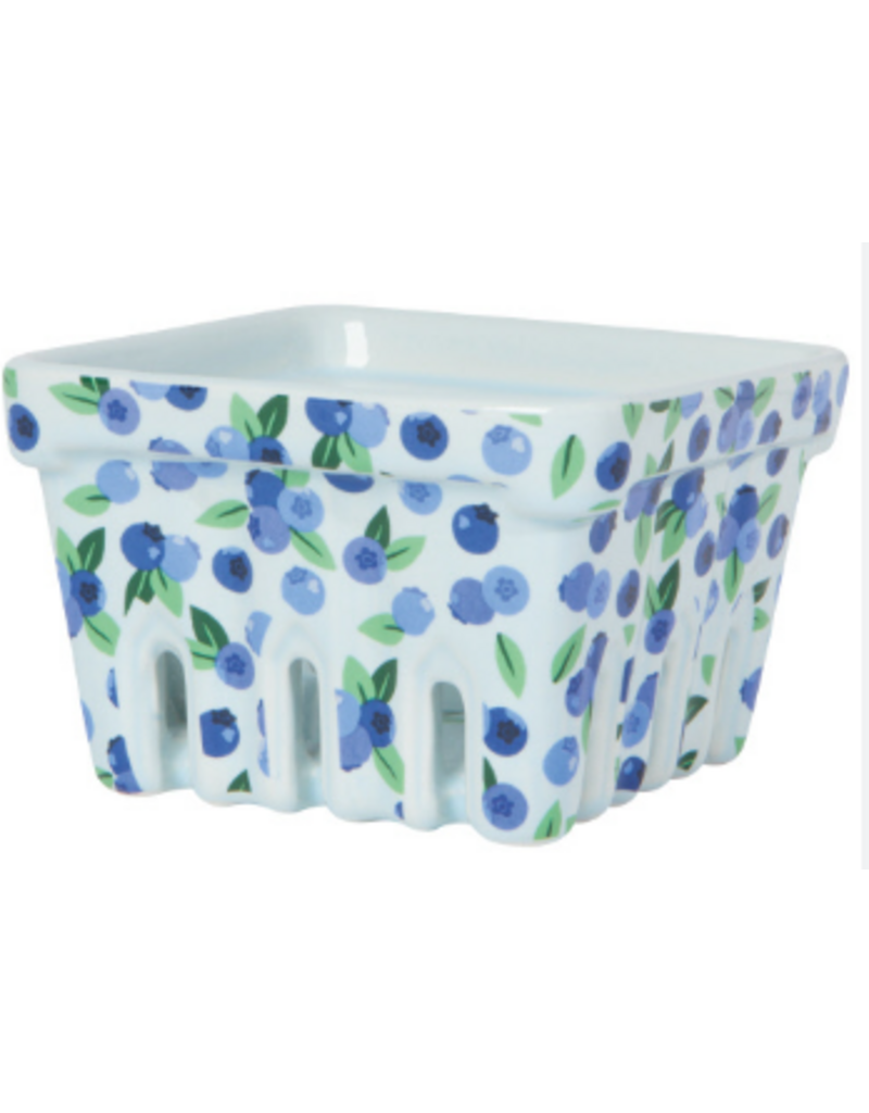 Now Designs Printed Ceramic Berry Basket - Blueberries