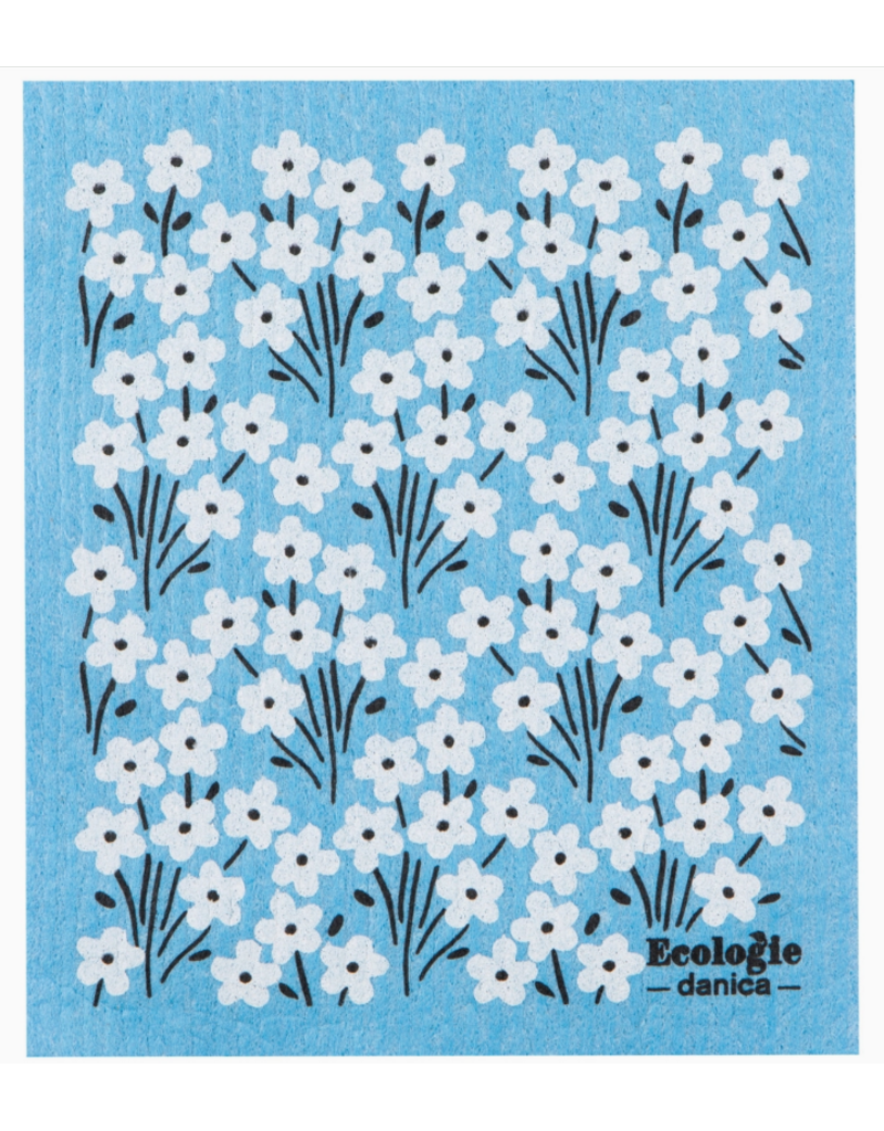 Now Designs Swedish Dish Cloth Blue Flower Bouquet now