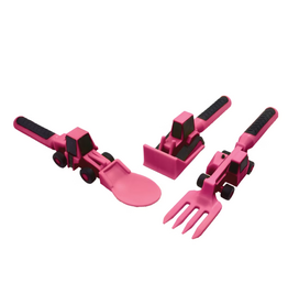 Constructive Eating Construction Utensils, PINK, Set of 3*