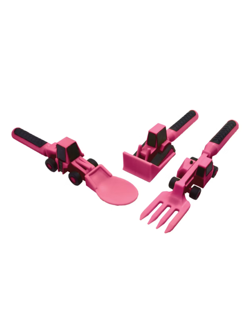 Constructive Eating Construction Utensils, PINK, Set of 3*