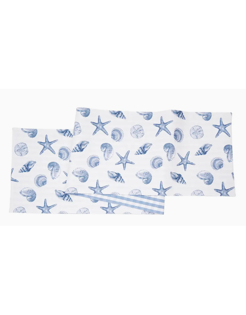 C and F Home Table Runner, Calming Seas, Reversible