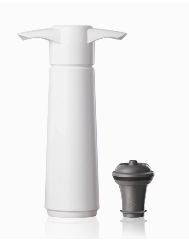 VacuVin Wine Saver Bottle Stopper White - 1 pump 1 stopper cirr