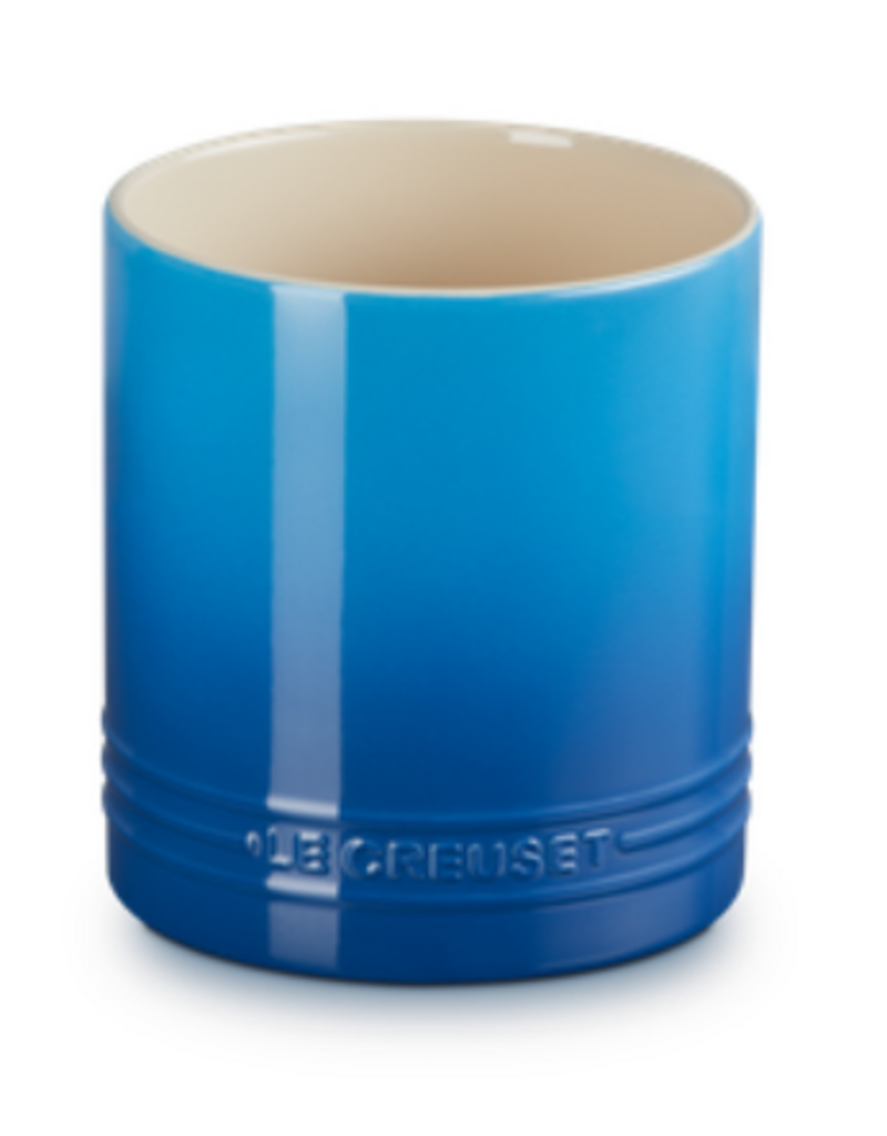 Le Creuset Stoneware Small Utensil Crock Marseille Blue, 1qt cir