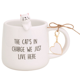 Mudpie Cat In Charge Figure Mug