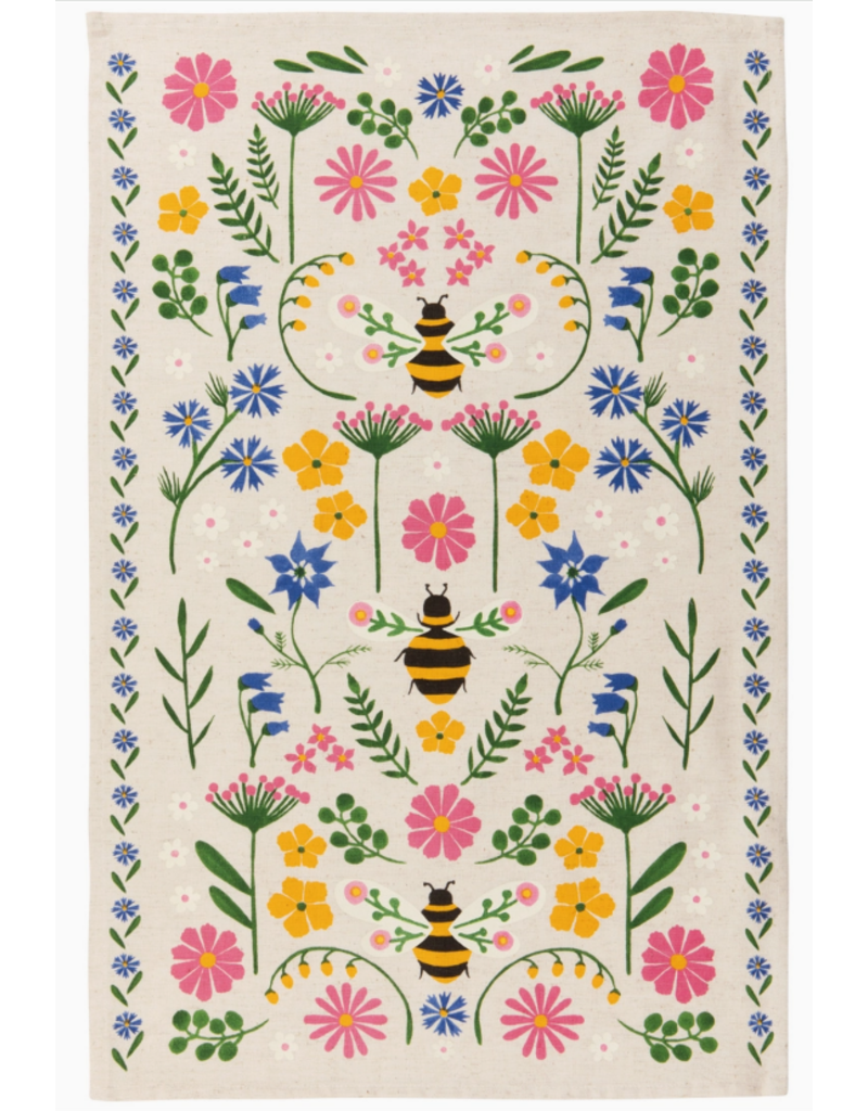 Now Designs Dish Towel Bee Garden