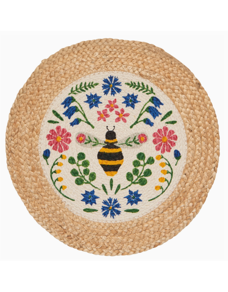 Now Designs Placemat, Braided, Bee Garden