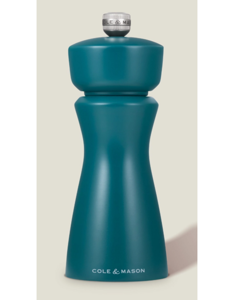 Cole & Mason/DKB Kenton Salt & Pepper Mill, "Sea Salt" Teal, 6"