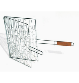 Foxrun Flexible Grilling Basket with Rosewood Handle