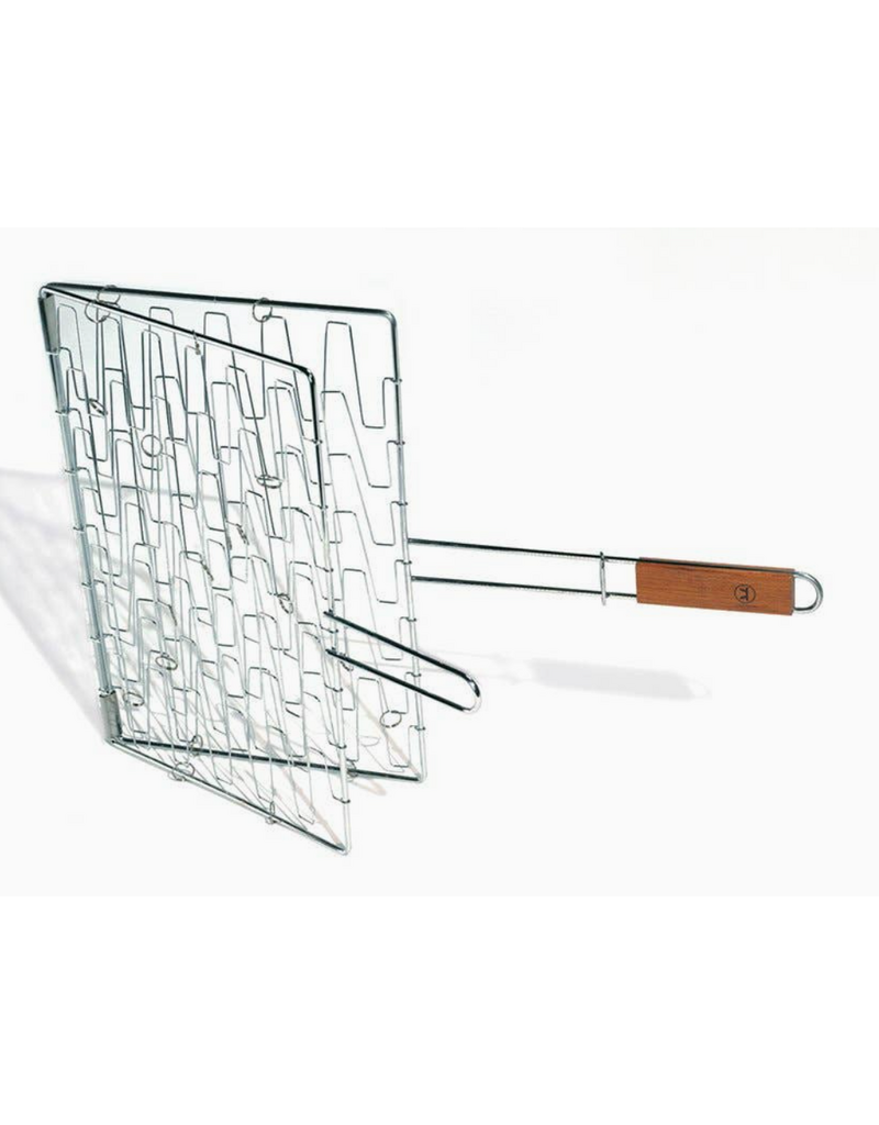 Foxrun Flexible Grilling Basket with Rosewood Handle