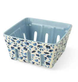 Core Home Printed Ceramic Berry Basket - Blue Floral