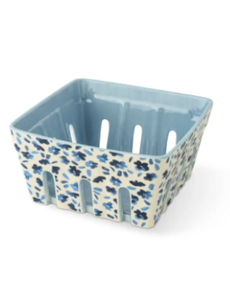 Core Home Printed Ceramic Berry Basket - Blue Floral