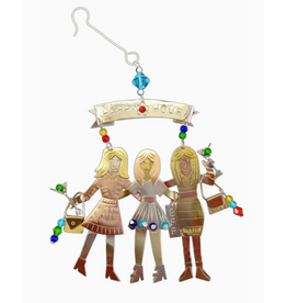 Pilgrim Imports Ornament, Happy Hour Girlfriends, Nickel-Copper-Brass*