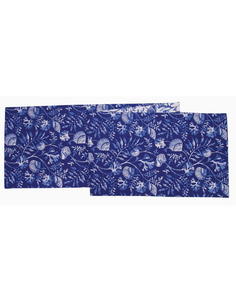 C and F Home Table Runner, Blue Reef, Reversible