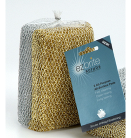 Non-Scratch Scrubber Set Deluxe, 2-pack, Silver/Gold