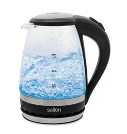 SALTON Cordless Electric Glass Kettle, 1.5L