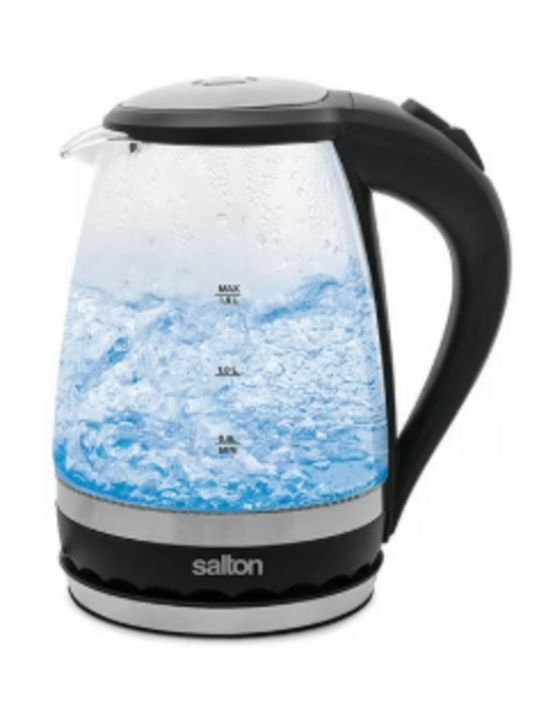 SALTON Cordless Electric Glass Kettle, 1.5L