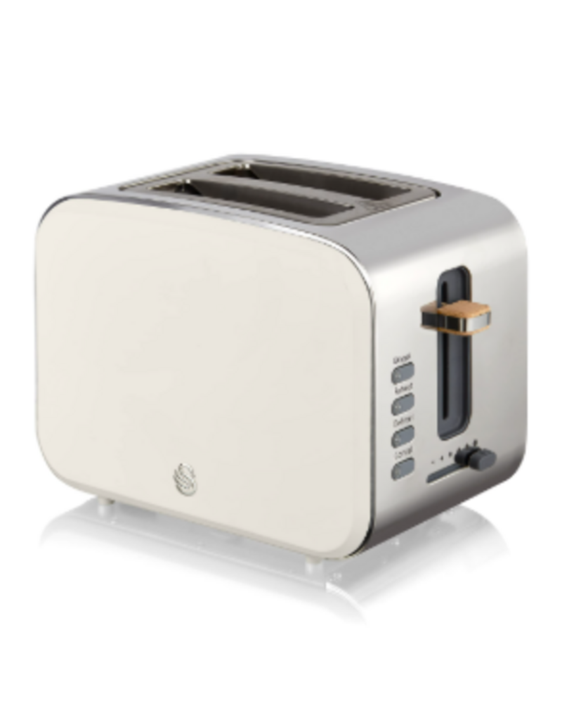 SWAN Nordic 2-Slice Toaster, cream