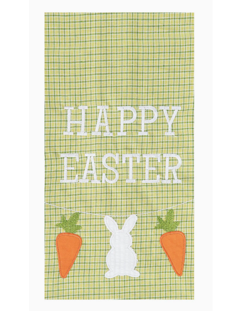 C and F Home Easter Towel, Happy Easter, green