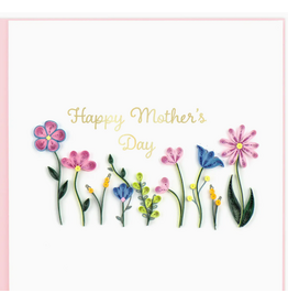 Quilling Card Mother's Day Greeting Card, Quill - Wildflowers, 6x6