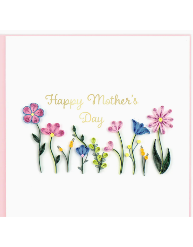 Quilling Card Mother's Day Greeting Card, Quill - Wildflowers, 6x6