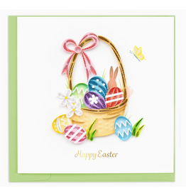 Quilling Card Easter Greeting Card, Quill - Easter Basket, 6x6