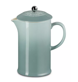 Le Creuset French Press Coffee Maker, Sea Salt Blue, 34oz