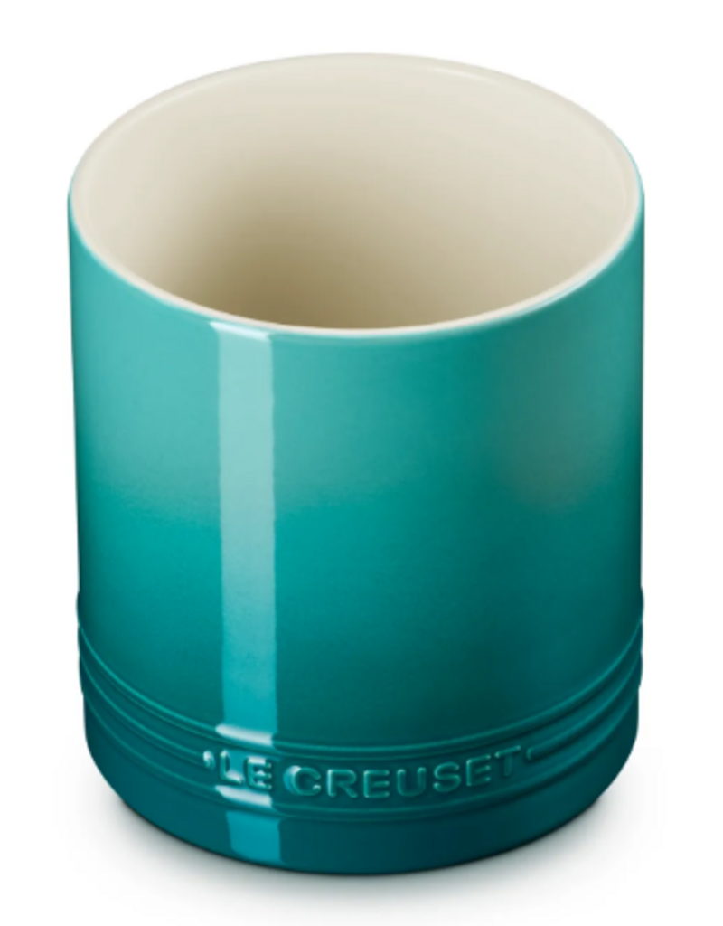 Le Creuset Stoneware Small Utensil Crock Riviera Blue, 1qt cir