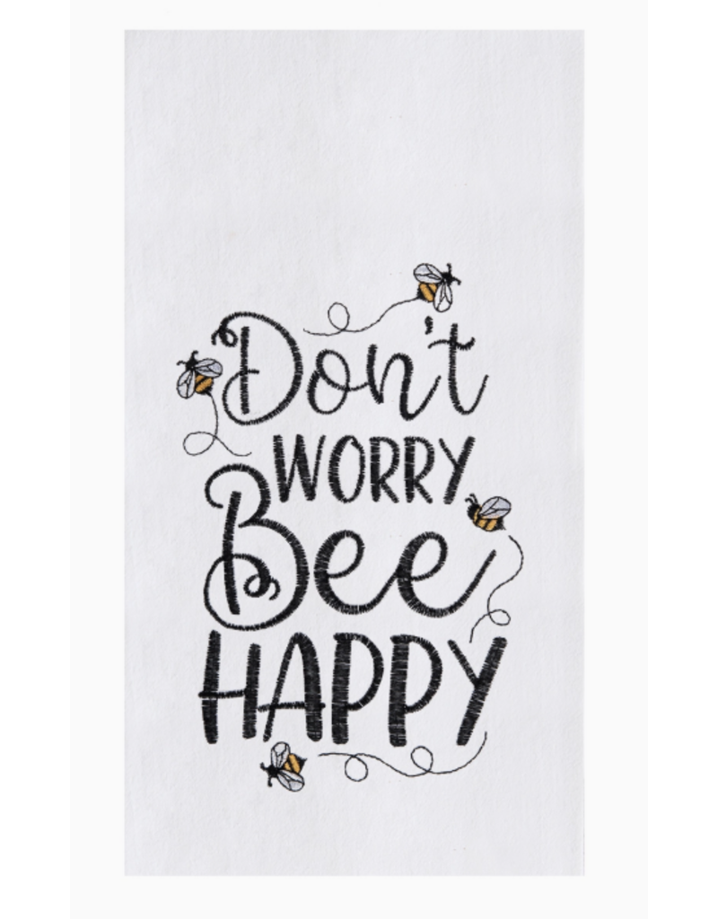 C and F Home Towel, Bee Happy, floursack