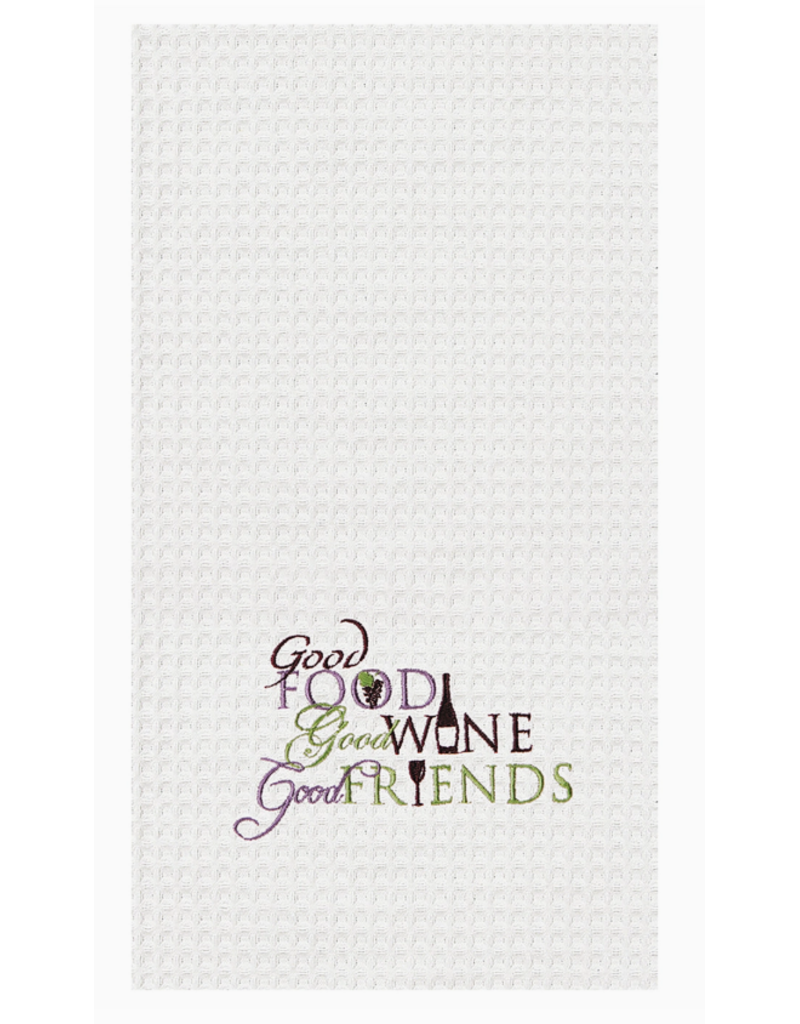 C and F Home Towel, Good Times, waffle weave